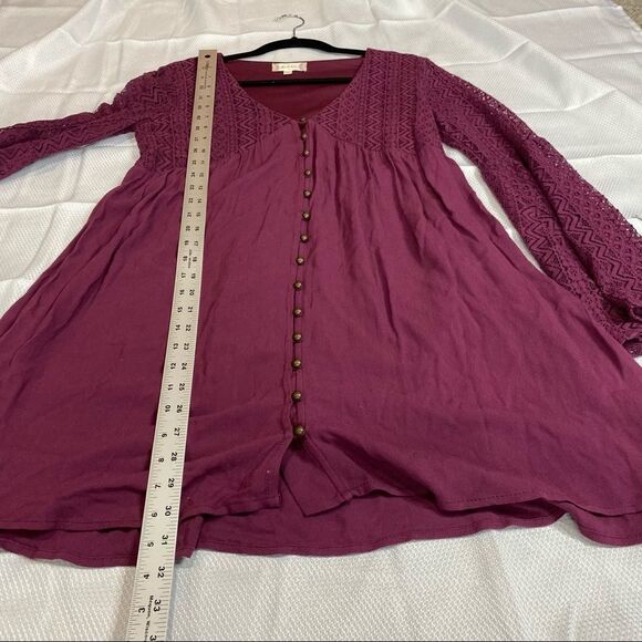 Altar’d State Boho Lace Bodice Bell Sleeves Dress - Picture 8 of 9